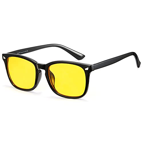Cyxus Gafas Luz Azul Retro Cuadradas Para Hombre y Mujer, Ligeras De Computadora Con Marco Clásico Anti Fatiga Ocular y Dolor De Cabeza-8082Y01
