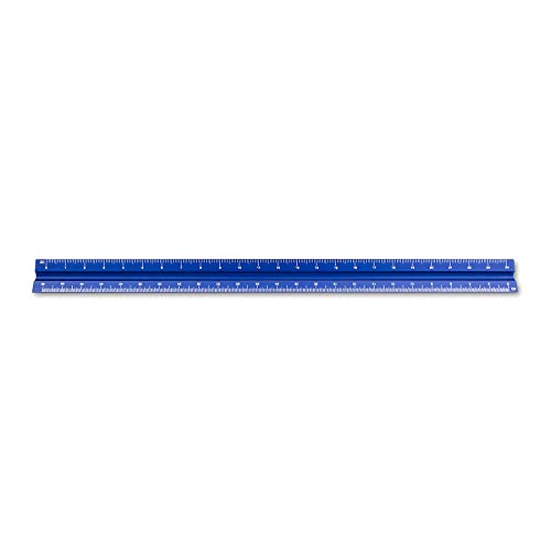 Image of Alumicolor Aluminum Engineer Solid Drafting Scale, 12IN, Blue
