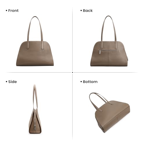 Bolso tote de cuero genuino para mujer miniatura 6