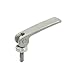 J.W. Winco 927.7-63-1/4X20-30-B GN927.7 Clamping Lever with Eccentrical Cam with Threaded Stud, Lever with Stainless Steel Component and Fixed Contact Plate, 1/4"-20" Thread, Stud Length 1.18"