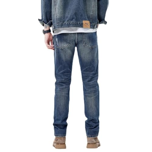 Jeans Pants Trousers Denim Spring and Autumn Vintage Wear Tear Men's Slim Fit Small Feet Classic Elastic Casual Trend4