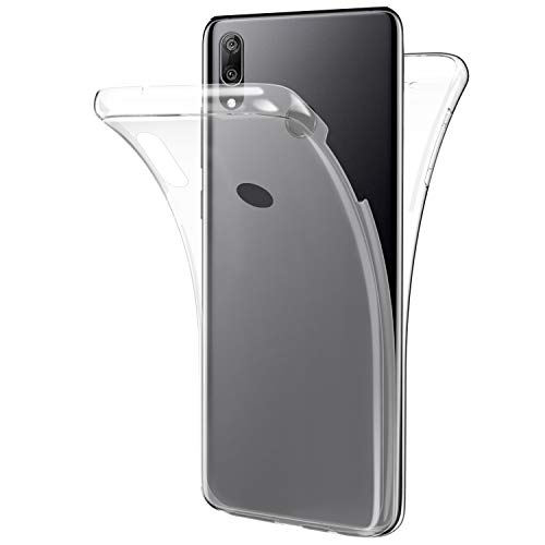QPOLLY 360 Silicone Case Compatible with Huawei Y9 2019 clear