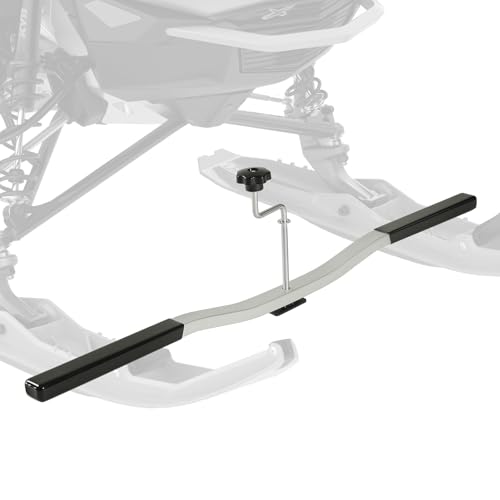 PVNIEFC 46 Aluminum Snowmobile Ski Tie Down Bar Kit with Crank Handle & Plate for Secure Trailer Transport 2PK