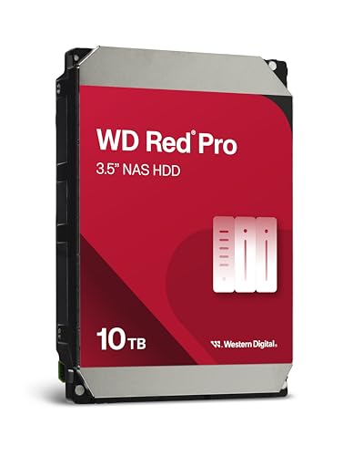 Image of Western Digital 10TB WD Red Pro NAS Internal Hard Drive HDD - 7200 RPM, SATA 6 Gb /s, CMR, 512 MB Cache, 3.5 inch - WD103KFBX