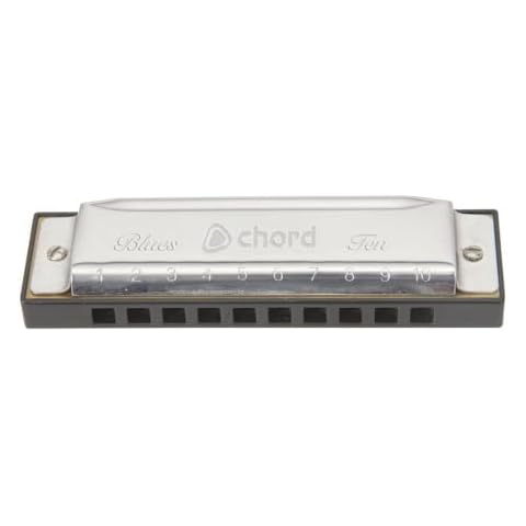 Chord 10 Hole Harmonica with Case Cover