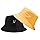 Kinder-Sonnenhut mit Smiley-Motiv, für Mädchen und Jungen, wendbarer Kleinkinderhut, breite Krempe, doppelseitiger Fischerhut, atmungsaktiver Sonnenhut für Kinder von 2–8 Jahren (Gelb/Schwarz)
