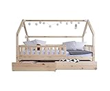 MADE IN EUROPE - Das Hausbett 200x90 cm und das Hausbett 160x80 cm wird unter fairen Arbeitsbedingungen in Europa hergestellt.