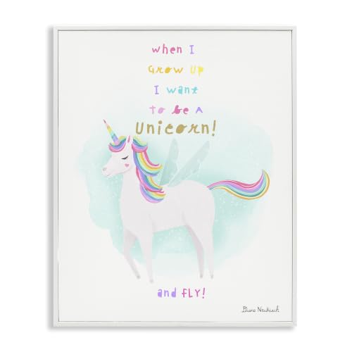 Unicorn Quote Fantasy Rainbow, 16 x 20 Inch Framed Giclée Print