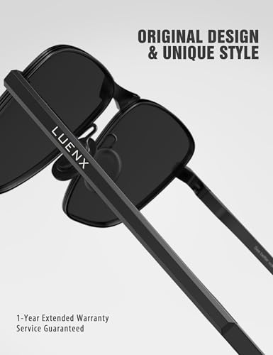 LUENX Aviator Sunglasses for Women Men Polarized Lens with Accessories - UV 400 Protection 60MM