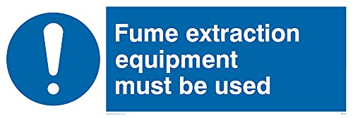 Confezione Da 5 – Fume Extraction Equipment Must Be Used Sign – 300 X 100 Mm – L31