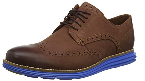 COZ7W|#Cole Haan Original Grand Wingtip Oxford Zapatos de cordones oxford Hombre, Marrón (Chestnut Nubuck/Princess Blue Chestnut Nubuck/Princess Blue), 41 EU