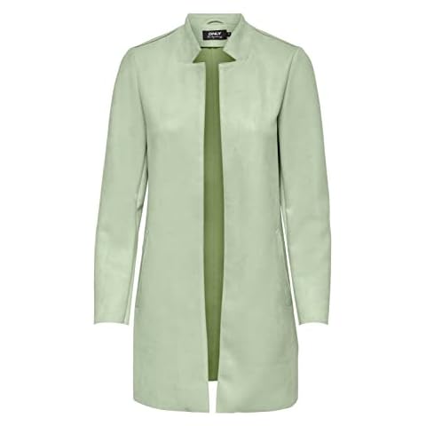 ONLY Damen Kunstleder Mantel ONLSoho Cardigan in Wildleder-Optik 15218563 Reseda S Cover