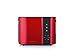 SEVERIN Automatik-Toaster, Toaster mit Brötchenaufsatz, hochwertiger Edelstahl Toaster zum Toasten, Auftauen und Erwärmen, 800 W, Fire Red Metallic / Schwarz, AT 2217