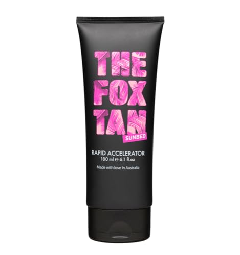 The Fox Tan Rapid Accelerator, Accelerator Lotion For Sunbed Tanning, Creates Darker, Faster & Long-Lasting Tans, Vegan & Cruelty-Free, 180mL
