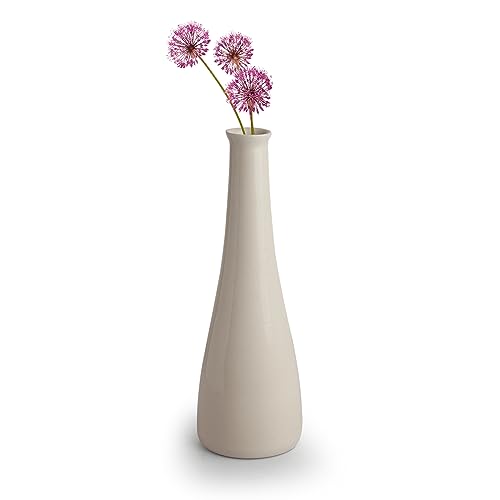 Image of ExclusiveLane 'Minimalistic Elevated' Ceramic Flower Vase for Home Decor Flower Vase for Living Room (Handglazed Studio Pottery, 13.3 Inches) | Ceramic Flower Vases for Home Decoration