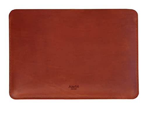 Aartedesign Genuine Vintage Leather Sleeve case 13-inch MacBook Air M1 M2 A2337 A2179 A1932 (2018-2023) MacBook Pro M1/A2338 A2251 A2289 (2016-2023) (Horizontal, Cognaq)