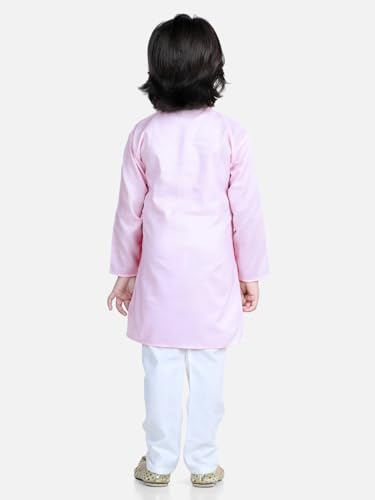 Image of BownBee Girls Cotton Kurti and Sharara Suit Set Round Neck, Angrakha Traditional Ethnic Dress, Front Open Kurta For Girl Kids, Suitable for All Festivals & Casual Wear