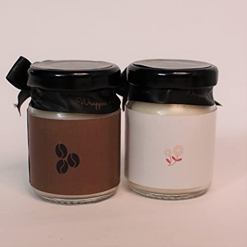 Image of Mini Soy Wax Scented Candles - Luxury Soy Wax Scented Candles, Long Burn Time, Black soot- Free Pack of 2 (Rakhi Gift)
