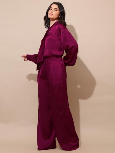Image of PURVAJA Women's Midi Satin Co-Ords