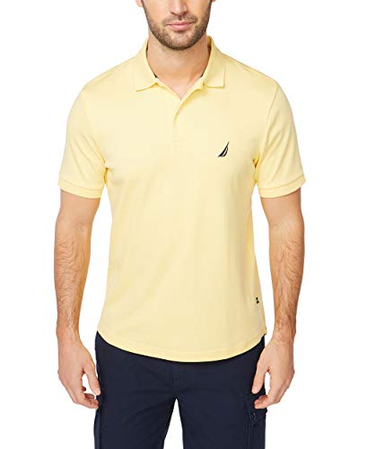 Image of Nautica Men's Classic Fit Short Sleeve Dual Tipped Collar Polo Shirt