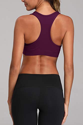 Image of Oalka Women's Racerback Sports Support Workout Running Bras | Oalka Women's Racerback Sports Support Workout Running Bras