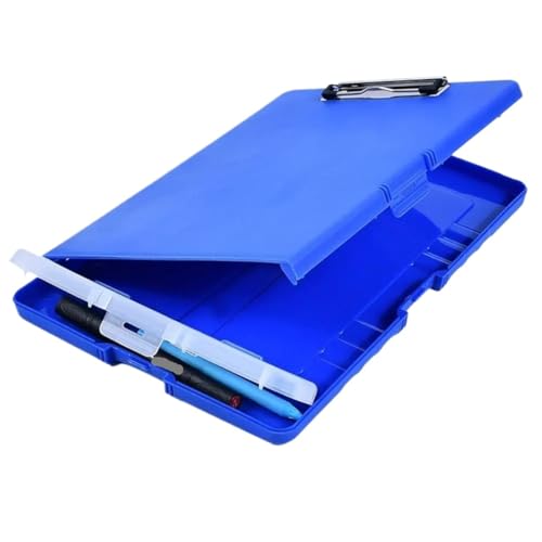 Porte-document presse-papiers A4 bleu en plastique lot de 4