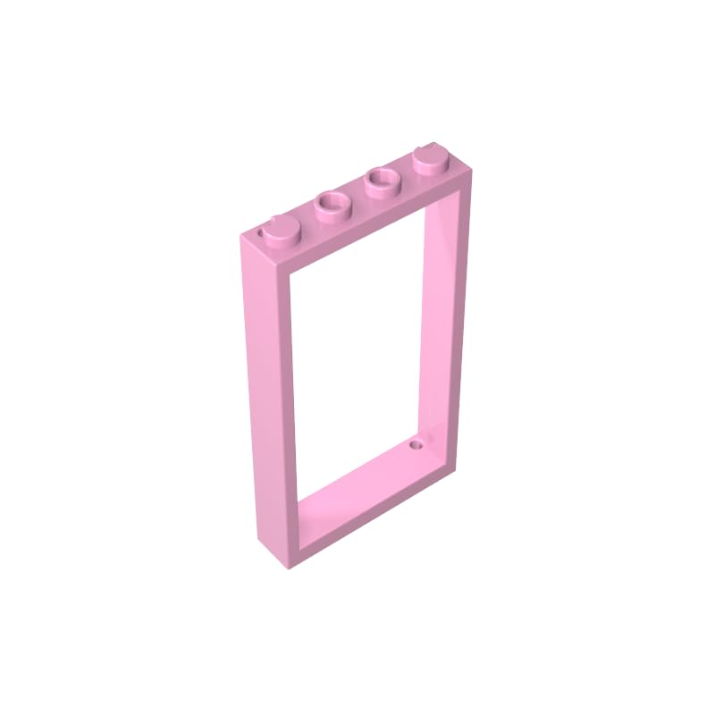 60596 Door Frame 1X4X6 Type 2 10 Pieces High-Precision MOC Building Bricks Replacement Parts Compatible with Lego bricks GDS-874 Bright Pink — image 1