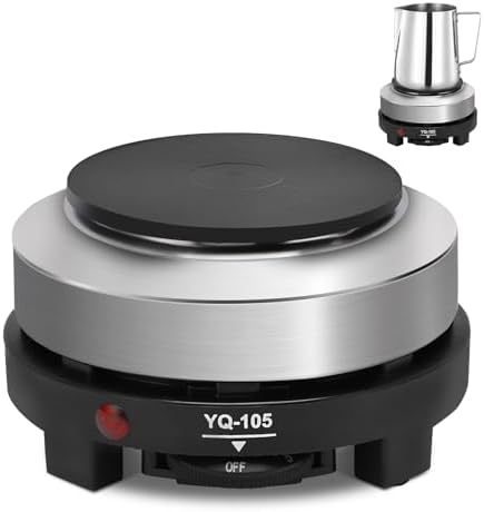 Mini Hot Plate Electric Stove, 500W Small Electric Stove Electric Hot Burner Cooktop Multifunction Portable Single Home Heater for Home Milk Water Coffee Tea