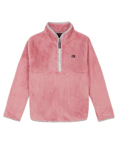 Tommy Hilfiger Fleece Pullover Sweatshirt Large Functional Front Pocket and Quarter Zip Girls'