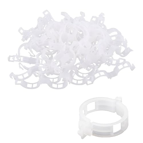 ZEACCT 200Pcs Garden Plant Support Clips, Durable Plastic Lattice for Stems Vines & Vegetables