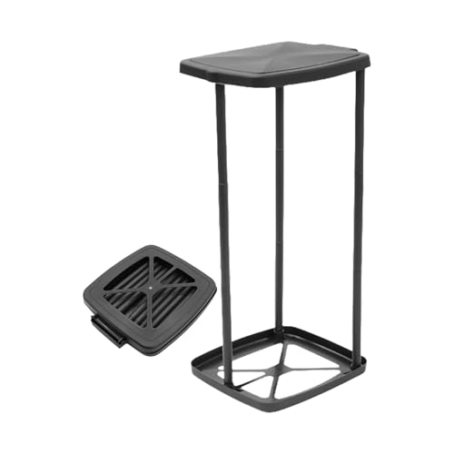Generisch Soporte para bolsas de basura, soporte para bolsas de basura, soporte para bolsas de basura, soporte retráctil con tapa para residuos de jardín, camping, picnic y hogar