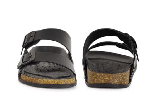 Image of AADI Men's Synthetic Leather Lightweight Comfortable Indoor Outdoor Daily Use Casual Slides /Slippers /Sandals /Floaters