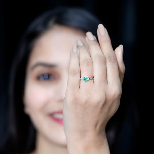 Certified Natural Emerald Promise Ring, AAA Quality, Celtic Knot Ring, Emerald Pre Engagement Ring - With Jewelry Box 5