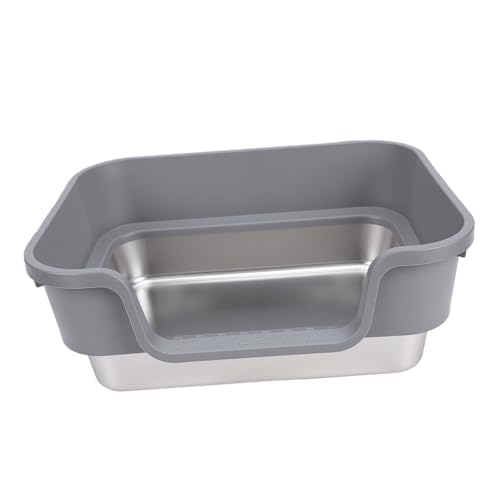 Arenero para gatos acero inoxidable tamaño grande miniatura 6
