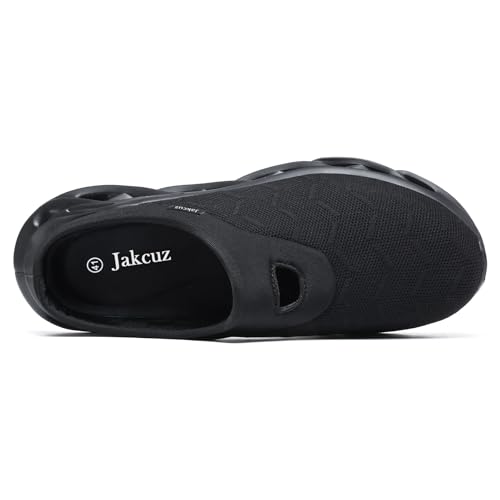 Image of Jakcuz Men Slip On Mules Lightweight Open Back Sneakers Breathable Walking Shoes