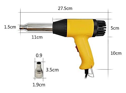 Image of AASONS Professional Plastic Welding Gun Torch 700w Adjustable Temperature 50 to 550 | PVC Heating Torch Auto Parts Supply PP Plastic Hot Air Gun Welding Equipment with Spare Coil & Taper Nozzle