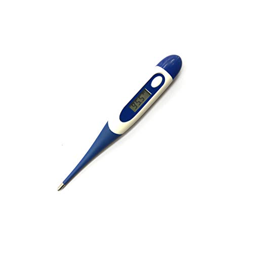 Digital Medical Thermometer for Adults and Babies，Soft Head Waterproof Thermometer for Fever - Accurate and Fast Readings with Fever Indicator