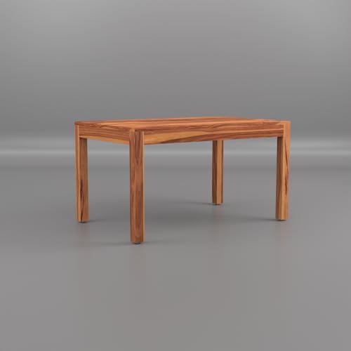 Image of 55 Inch Length Solid Wood Cane 6 Seater Dining Table Set | Six Seater Dining Table With 6 Cushions Chairs For Dining Room | 6 Seater Dining Set for Hotel Restaurant | Sheesham, F-Honey