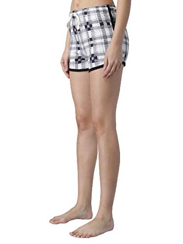 Image of KOTTY Cotton Printed Women's Night Shorts (WhiteBlue,34)