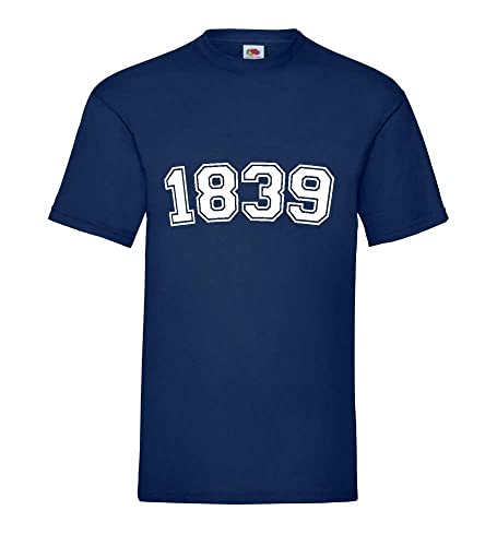 T-shirt bleu marine pour homme taille XXXL basique en coton grand confort