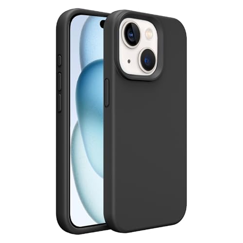Image of iPhone 15 Case Silicone,Soft Microfiber Lining(Black)