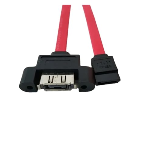Cable adaptador SATA macho a ESATA hembra 40 cm rojo
