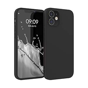 kwmobile telefoonhoesje compatibel met Apple iPhone 12 / iPhone 12 Pro hoesje – Zachte case voor smartphone – Back cover in mat zwart