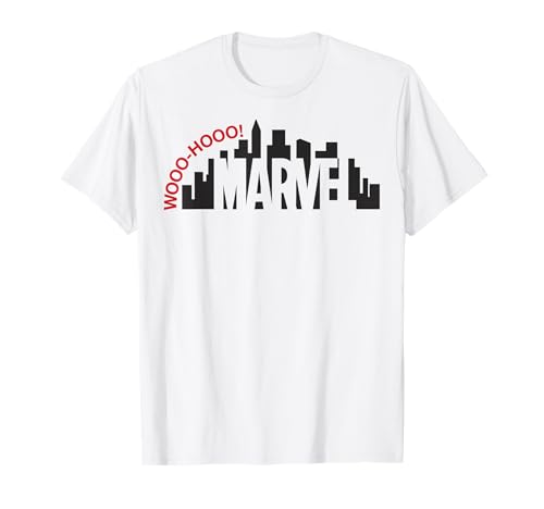 T-shirt Marvel City Buildings Whoo Hoo anti-déformation col rond coton durable