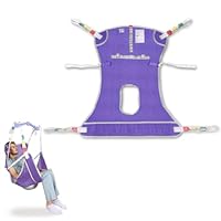 Geschirr für Personenlift mit großer Öffnung, schneller und schonender Toilettenzugang, Belastung 226 kg, Komfort, waschbar 80 °C (violett-mittel)