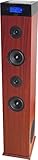 Ausgangs-wattage: 55.0 watt Roadstar TSPK-990CDBT Bluetooth Lautsprecher Tower mit integriertem Subwoofer (CD-Player, USB, FM PLL Radio, Fernbedienung, Holzgehäuse, AUX-In) holzfarben, Schwarz