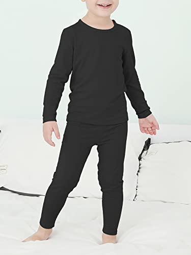 Century Star Kids Thermal Underwear Long Johns For Boys Girls Base Layer Toddler Thermal Set Ultra Soft Black Medium (90) /2T-3T thumb #1