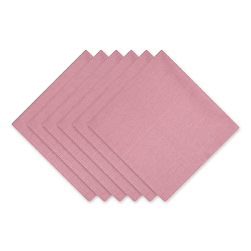 Dii Solid Napkin Set Collection, 20X20, Rose, 6 Piece #TOP6