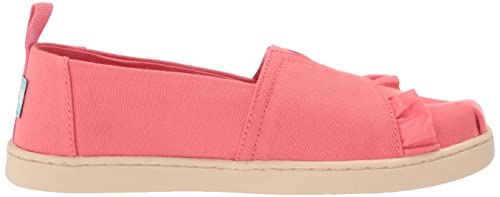 Toms Kids Canvas/Ruffle Alpargata (Little Kid/Big Kid) Tea Rose 13.5 Youth M #TOP5