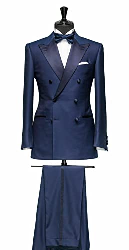 Men's 3x2 Double Breasted Suit Two Pieces Peak Lapel for Activity Formal Tuxedos3